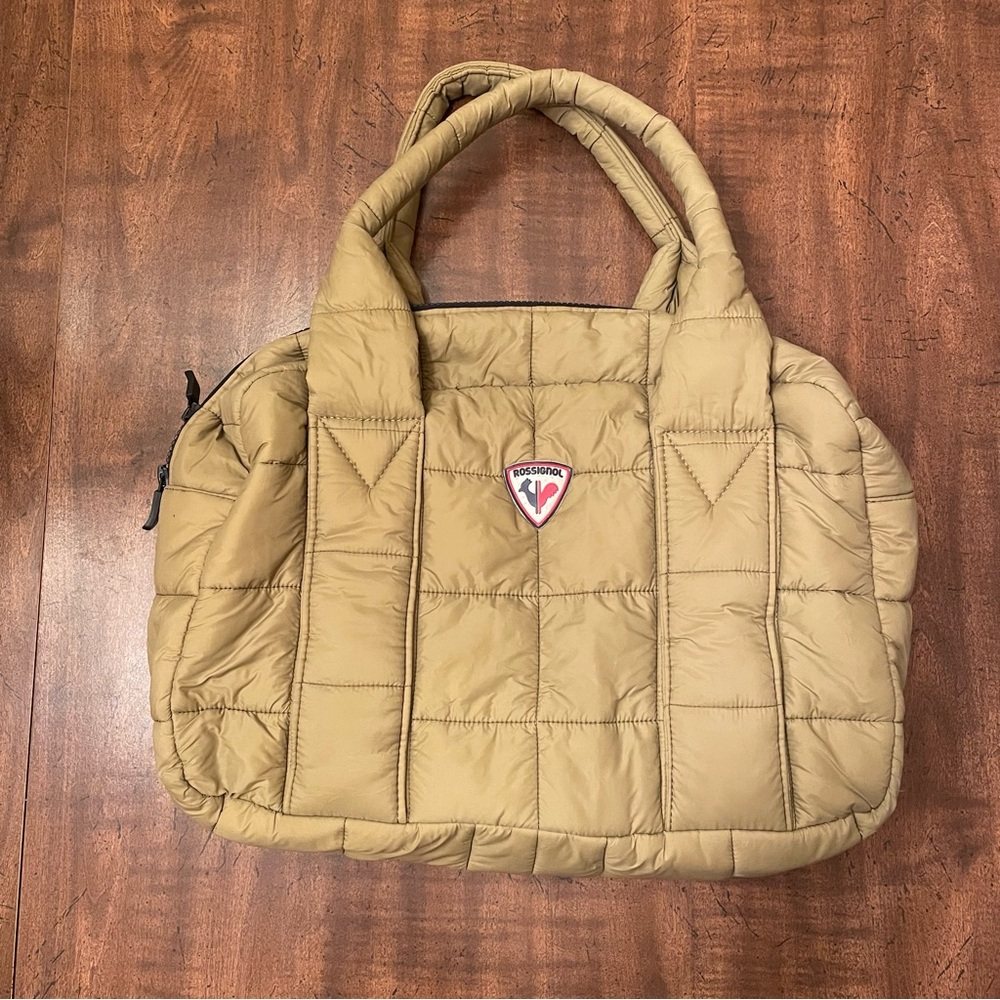 EUC This is a Rossignol Urban Outfitters Exclusive Puffer Tote Bag - Tan / Brown
